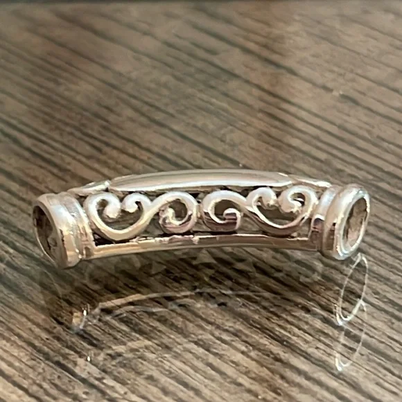 Sterling Silver Filigree- Scroll Slide - Bar Pendant